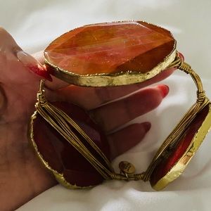 Red stone bracelet by Bourbon and Bowties.